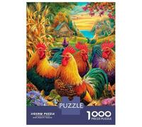 Poulet Puzzle 1000 Piece pour Adultes Et Adolescents Âgés De 14 Ans Et Plus, Jeu De Défi Intellectuel Puzzles 52x38cm/1000pcs