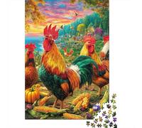 Poulet Puzzle 1000 Piece pour Adultes, Puzzle Difficile Jeu D'adresse pour Toute La Famille 38x26cm/1000pcs