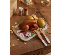 Poulet rôti et accessoires en bois FSC® jaune TU