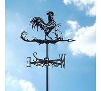 Poulets De Ferme, Girouette, Girouette en Métal, Support De Toit Extérieur, Coq en Acier Inoxydable, Décor, Outils De Mesure, Indicateur De Direction du Vent pour L’archite, Cockerel