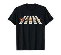 Poulets drôles traversant la Route Vintage Rooster Hen Farmers T-Shirt