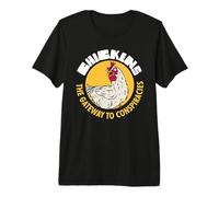 Poulets The Gateway to Conspiracies I Chicken T-Shirt Haut de Gamme