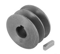 Poulie à courroie de type V à double fente pour moteur en fonte - Accessoire pour outil électrique - Convient pour les systèmes de distribution et de courroie trapézoïdale (58 x 30 x 19 mm)