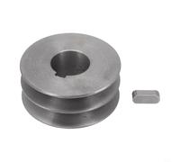 Poulie à courroie trapézoïdale en fonte à double rainure type A 50 mm-100 mm pour outil électrique (72 x 31 x 28 mm)
