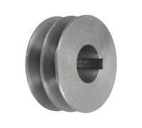 Poulie à double gorge en fonte for courroie trapézoïdale - Diamètre d'alésage 19-28 mm, accessoire de courroie de distribution moteur durable, 1 pièce(58x30x19mm)