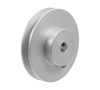 Poulie à Gorge Unique pour Arbre Moteur, 60mm, 8 Mm | Alliage D'aluminium, Finition Argentée, Entraînement Mécanique, Rotation Stable, pour Tours et Courroies