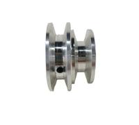 Poulie à rainure en V, 1 poulie courroie trapézoïdale double, alésage fixe alliage d'aluminium de 40 50 mm for O/A - Durable et polyvalente(14mm)