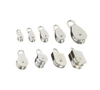 Poulie à rouleaux pivotante à 360° en acier inoxydable 304 (2 pièces) M15/M25/M32/M50/M75/M100, bloc de poulie simple/double(Single pulley-M100)