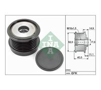 Poulie, alternateur INA 535 0293 10