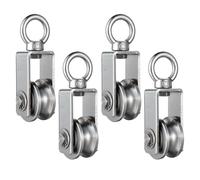 Poulie avec 2 Roulements, Poulie pour Cable, 34mm Poulie Inox 304