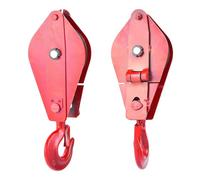 Poulie avec Crochet, Crochet de poulie | Poulie de Levage de 5 tonnes avec Crochets, Bloc de treuil en Alliage d'acier Haute résistance pour câble métallique de 18,5 mm, recul de recul pour