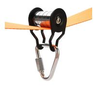 Poulie coulissante Slack Line - Capacité de 180 kg - Parcours d'obstacles | Glissière à fermeture éclair lisse pour enfants, jardin, terrasse, parc, pelouse