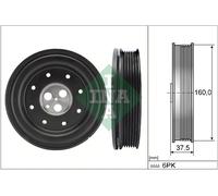 Poulie Courroie, Arbre Vilebrequin pour Ford Jaguar Mondeo Transit Tourneo