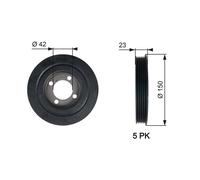 GATES TVD1026 Poulie damper (vilebrequin)