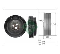 INA 544 0166 10 Poulie damper (vilebrequin)