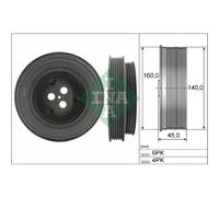 Poulie damper, vilebrequin Schaeffler INA 544 0131 10