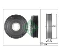 Poulie damper, vilebrequin Schaeffler INA 544 0136 10