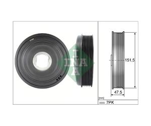 Poulie damper, vilebrequin Schaeffler INA 544 0136 10