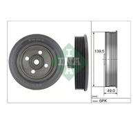 Poulie damper, vilebrequin Schaeffler INA 544 0139 10