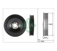 Poulie damper, vilebrequin Schaeffler INA 544 0157 10