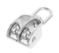 Poulie de Câble Double en Acier Inoxydable Rotative 360 Degrés | Haute Fiabilité, Fabrication de Précision, Usage pour Navires et Équipements de Transport, Couleur Argenté