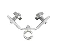 Poulie de Câble en Cornière, Roue à Roulement pour Grue avec Anneau de Levage, Système de Suspension à Câble Métallique à Traction Stable et Haute Capacité pour Chantiers, Usines et Ateliers