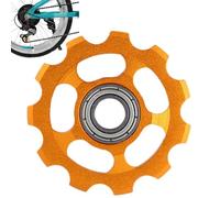 Poulie de changement arrière, poulie de roue de guide de vélo à roulement | Joint en aluminium pour vélo | Roue de poulie de changement arrière résistante aux chocs résistante à l'usure pour vélo