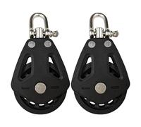 Poulie de corde métallique - acier inoxydable | 2pcs Poulle marine en nylon Corche bloc Kayak Block Runner Single Pullley Roue traction robuste pour le système kayak Pullley, outil levage rota