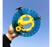 Poulie de corde pour cerf-volant en cristal optimisée pour la ligne ABS pour permettre un relâchement de la ligne fluide pendant les vols de cerf-volant (22 cm, bleu)