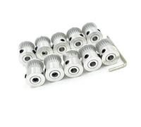 Poulie de courroie 10 pièces Poulie synchrone, 20 dents 2GT, alésage 5/6/6.35/8 mm, largeur 9/10 mm, 2M GT2 courroie petit jeu 20 dents 20 dents Durable et virtuellement (diamètre d'alésage : 6,35 mm)