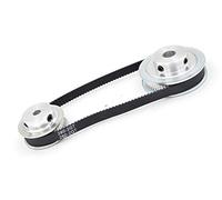 Poulie de Courroie 16T:60T 20T:60T 30T:60T 40T:60T, Ensemble de Courroie de poulie synchrone GT2/2GT, Kit de poulie de Courroie de Rapport de Vitesse de réduction 200/280mm Durable et virtuellement