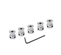 Poulie de Courroie 5 pièces, GT 20 Dents 2GT 2M poulie, alésage 4/5/6/6.35/8 mm, pour Courroie synchrone 2GT GT2, Largeur 6/10 mm, Petit Jeu 20 Dents 20 t Durable et pratiquement (Color : Width 6mm)