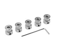 Poulie de Courroie 5PCS 16T GT2, alésage 5mm, pour Caoutchouc 2GT Largeur de Courroie Ouverte 6mm, Petit Jeu 16T Durable et pratiquement