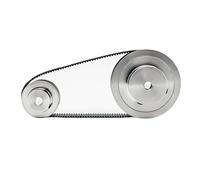 Poulie de Courroie de Distribution Jeu de poulies courroie distribution 20T 40T HTD 3M, réduction 1:2 2:1 largeur 6mm, roue synchrone 40 dents, Kit 20(40T Bore 14mm,Belt Length 360mm,20T Bore 6mm)