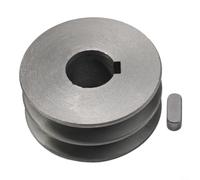 Poulie de courroie trapézoïdale de type A à double rainure en fonte pour systèmes d'entraînement de moteur, compatible avec les courroies à section A standard, équipement d'atelier de 50 mm à 100 mm