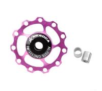 Poulie de dérailleur arrière 11T/13T pour vélo de route, roue de guidage en aluminium avec roulement en acier scellé (11T violet)