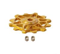 Poulie de dérailleur arrière de vélo de route avec roulements en céramique Si3n4 en alliage d'aluminium CNC 12T 14T Options pour transmission 8, 9, 10, 11 vitesses, design léger (rouge 14T)