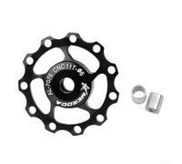 Poulie de dérailleur arrière de vélo en alliage d'aluminium 1113T avec roulements en céramique pour une efficacité optimale (11T noir)