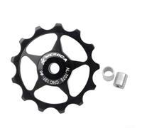 Poulie de dérailleur arrière de vélo en alliage d'aluminium 1113T avec roulements en céramique pour une efficacité optimale (13T noir)