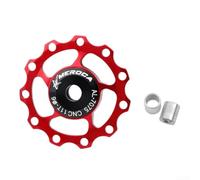 Poulie de dérailleur arrière de vélo en alliage d'aluminium 1113T avec roulements en céramique pour une efficacité optimale (rouge 11T)