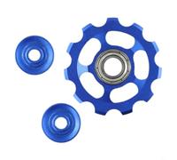 Poulie de dérailleur arrière en aluminium CNC 11T avec roulement scellé pour 7 à 12 vitesses (bleu)
