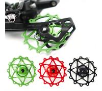 Poulie de dérailleur arrière en céramique CHOOEE pour Shimano/SRAM - Galet de vélo 13T/15T, accessoire de cyclisme sur route et VTT fluide Rouge,Vert,NOIRAluminium