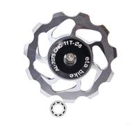 Poulie de dérailleur arrière pour vélo de route 11T avec roulements en céramique, s'adapte à la plupart des modèles de dérailleur arrière et compatible avec les arbres de broche 4/5/6 mm (titane)