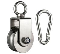 Poulie de déviation avec mousqueton M10, rouleau de câble pour câble en acier, poulie en acier inoxydable 304, charge maximale : 800 kg