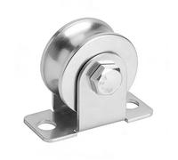 Poulie de déviation, rouleaux de câble, 48 mm en acier inoxydable, palan pour grue élévatrice, poulies en U avec roulement à billes, poulie de déviation pour fitness, pour câble en acier, portes