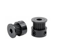 Poulie de distribution GT2 noire, 2/4/6/8/10/20 pièces, 20 dents, 16 alésages roue, 5 mm, 8, d'engrenage en aluminium, largeur 6, d'imprimante 3D(20T W6 B5,2pcs)