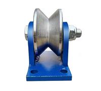 Poulie de Levage Mouflage Acier,Poulie Roue à Rainure en V,Poulie à Double Roulement,Roulette Rigide Robuste,pour Portail Coulissant,Câble Métallique,Industriel,Charge 1 Tonne (80mm)