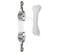 Poulie de levage pour auvent - Poulie à câble pour charges pour d'intérieur, d'avantage mécanique 8:1 | Dispositif de suspension lisse à 4 roues, kit pour col