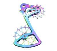 Poulie de plaque de dérailleur arrière de vélo compatible avec les dérailleurs arrière SRAM 1112 vitesses MTB Type 2/2 1/3 CNC 7075 en alliage d'aluminium (arc-en-ciel)