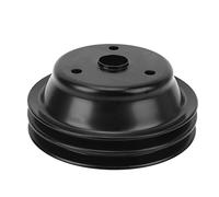 Poulie de pompe à eau longue, poulie de vilebrequin à double rainure en V Remplacement de la poulie de poulie pour moteur SMALL BLOCK V8 Long Pompe à eau